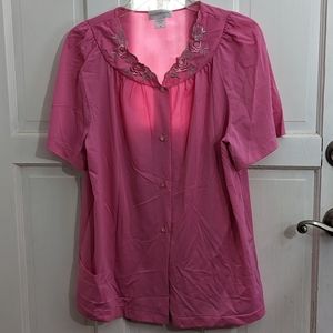 Shadowline Bright Pink Silky Pajamas